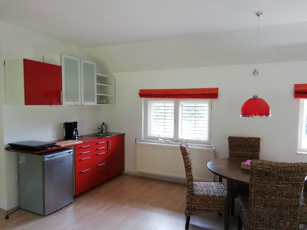 Ferienwohnung Ungarn Zalakaros, Galambok, Pat, Nagykanizsa, Marcali Rotes Studioapartment Küche